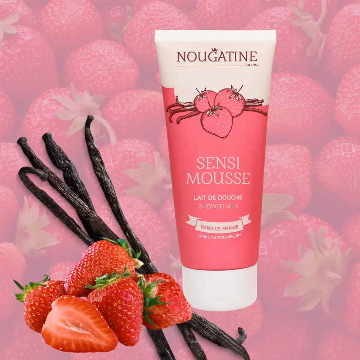 Sensi Mousse Lait de douche Vanille-Fraise